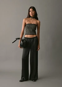 Striped strapless top