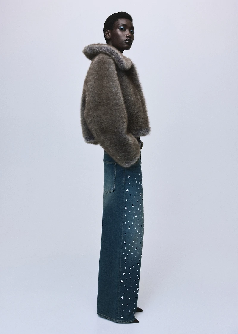 Straight-fit jeans with studs