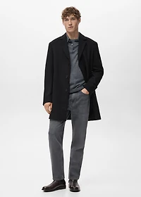 Lightweight recycled wool coat