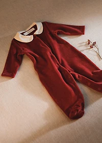 Christmas velour cotton baby onesie