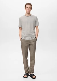 100% slim-fit cotton pants