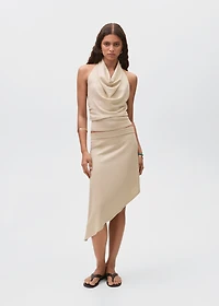 Lurex halter-neck top