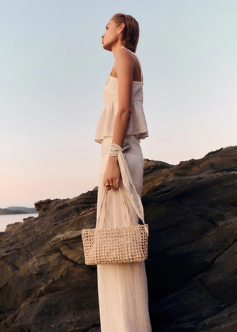 Cotton top with ruffles