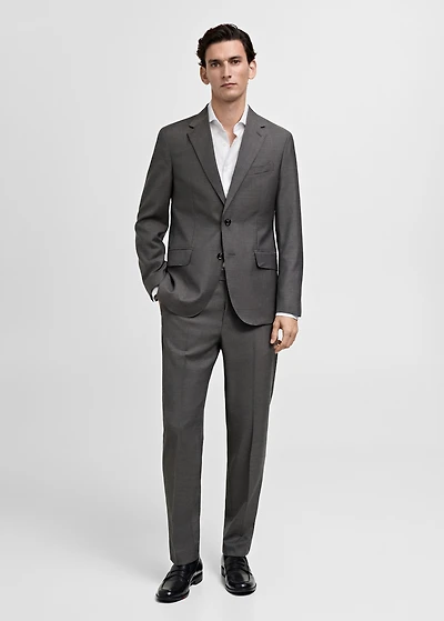 Slim-fit cotton suit shirt