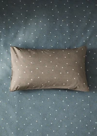 Percale cotton pillowcase with star print 60x60 cm