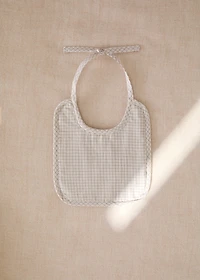 Cotton check bib