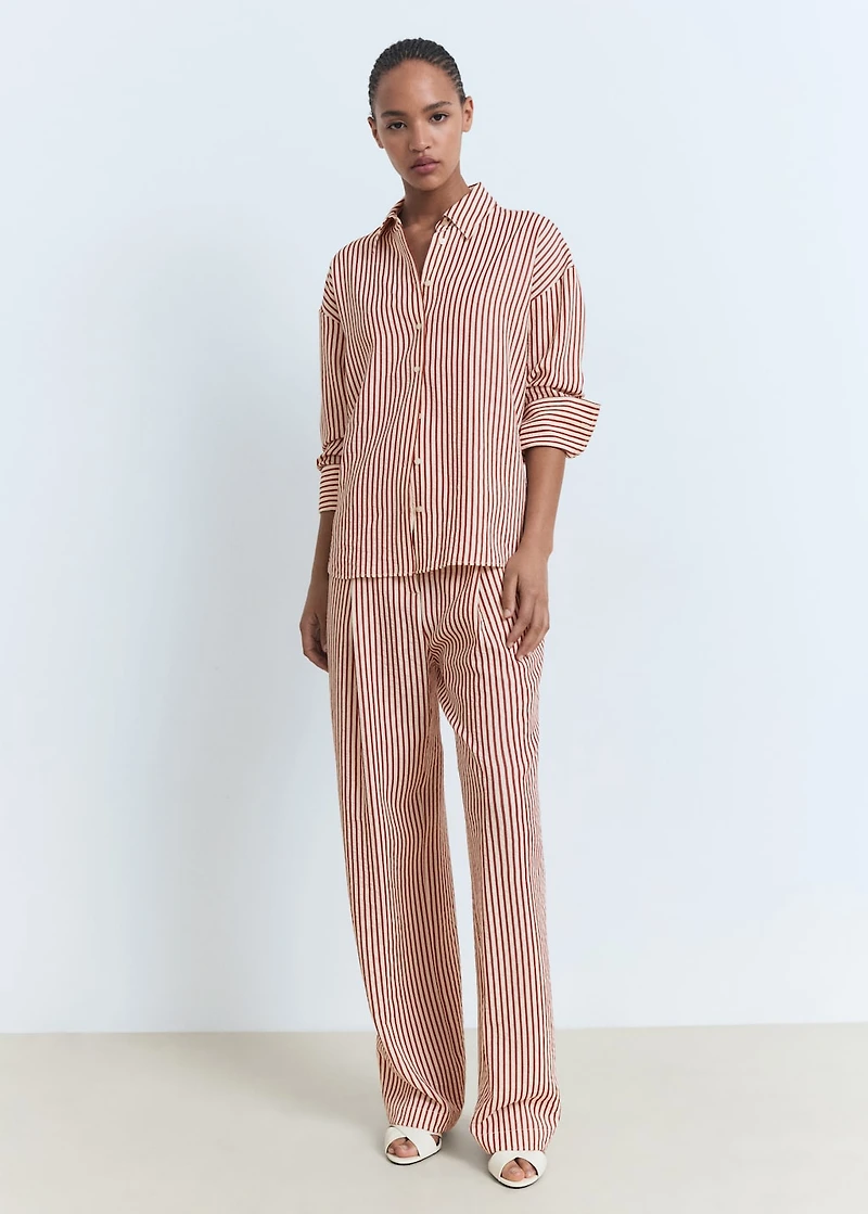 Striped straight shirt