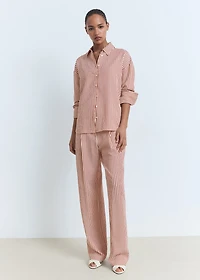 Striped straight shirt