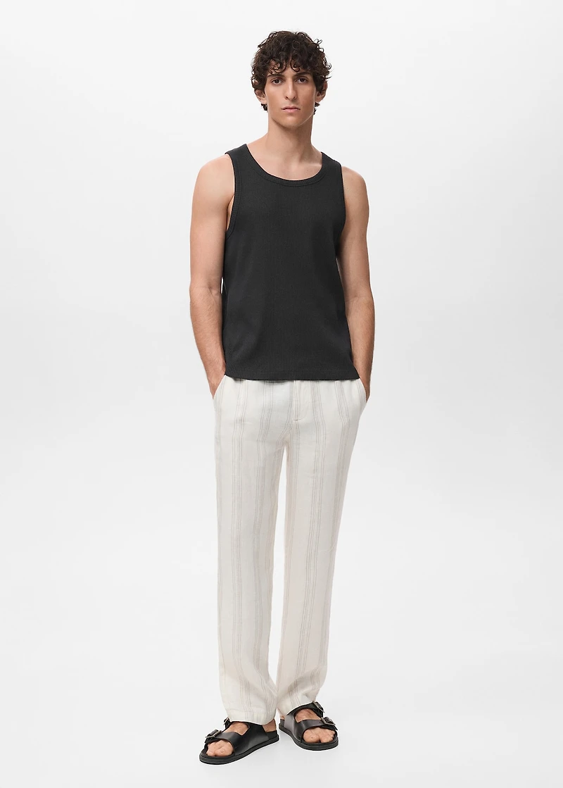 Slim-fit ribbed tank top