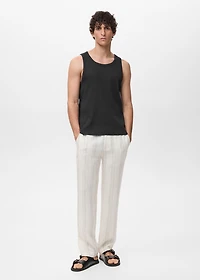 Slim-fit ribbed tank top