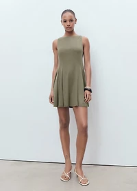 Pleated A-line dress