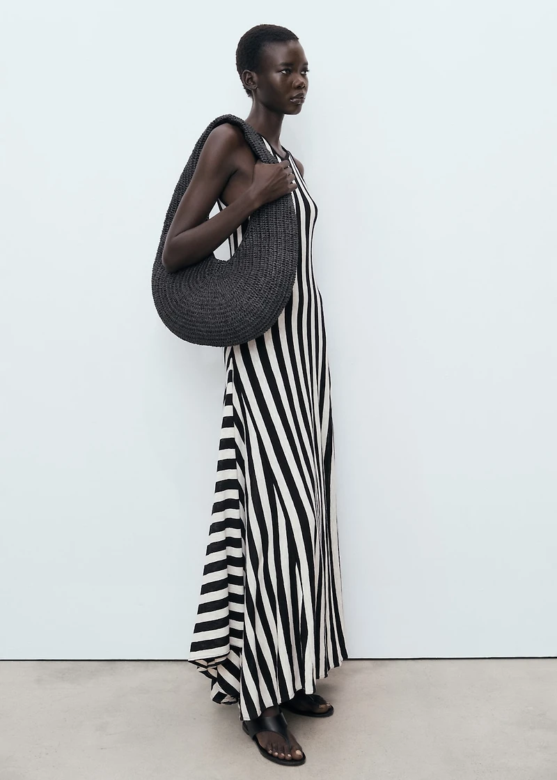 Asymmetrical low-knit dress