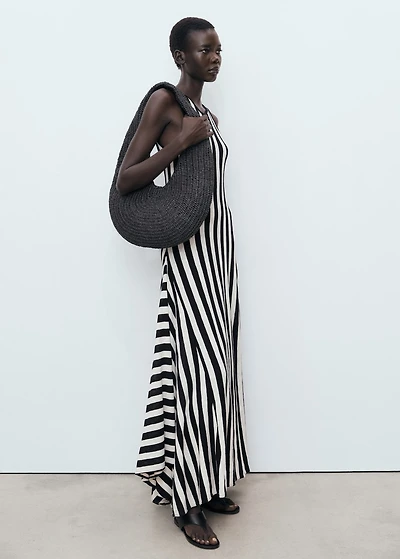 Asymmetrical low-knit dress