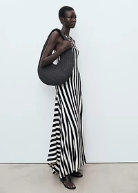 Asymmetrical low-knit dress