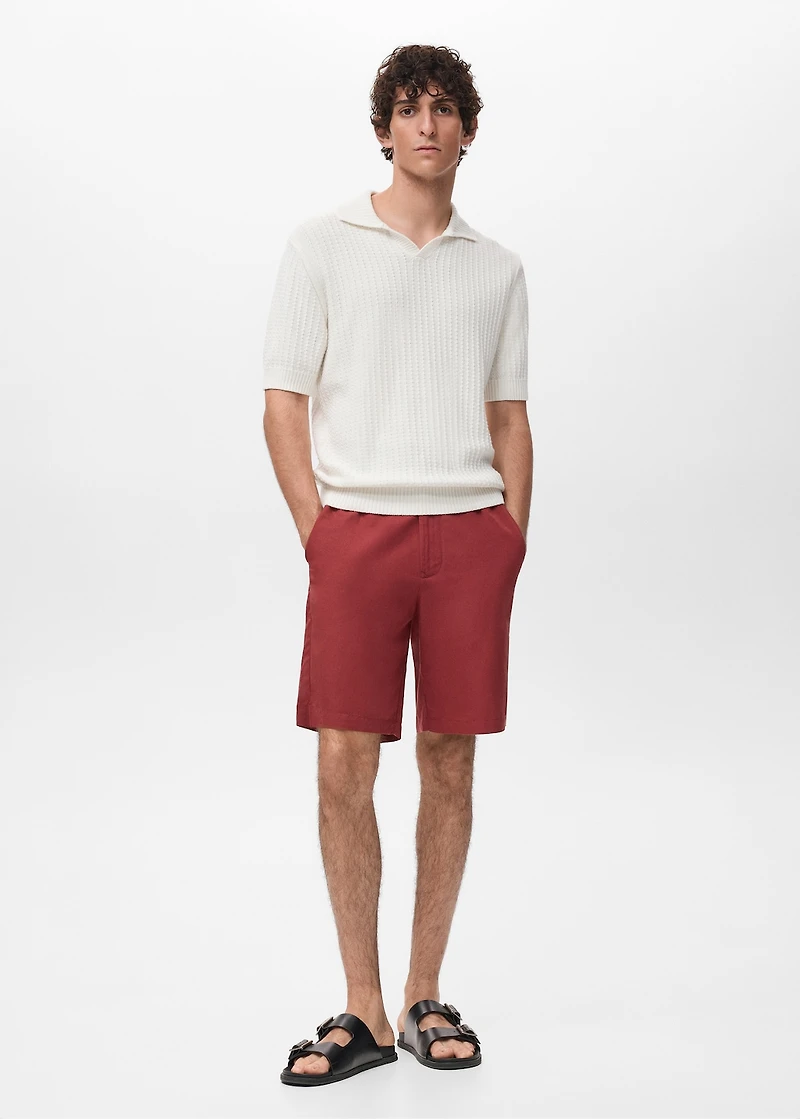 100% cotton knitted polo structure