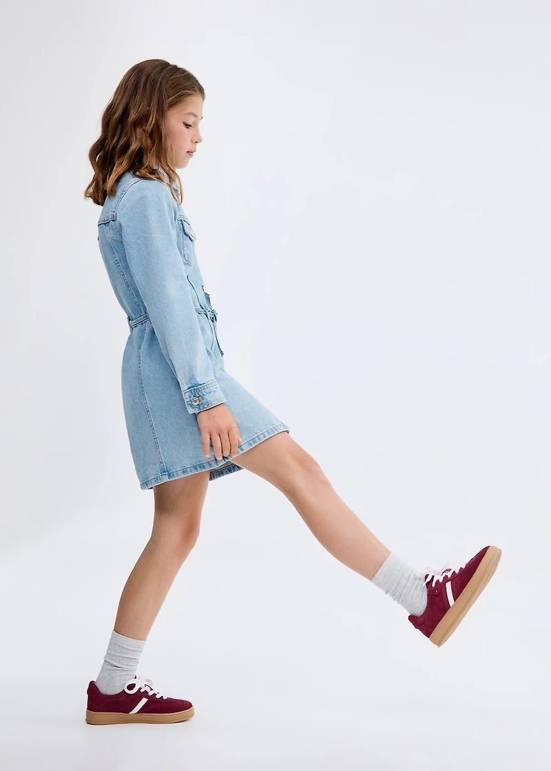 Knot denim dress