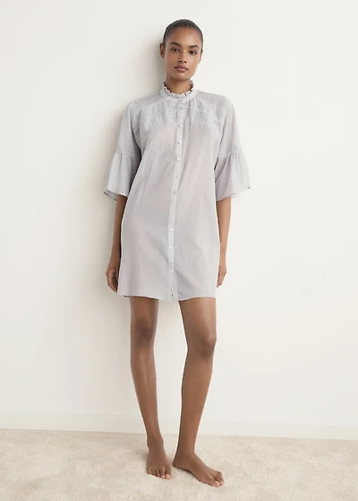 Short-sleeved cotton nightdress