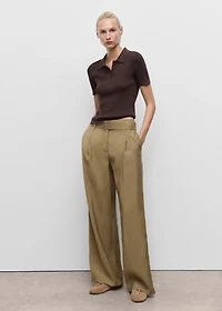 Paperbag pants with belt