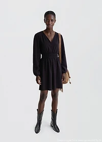 Dress with gathered waist