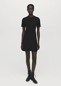 Fine-knit flared dress