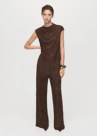 Jacquard floral-print top