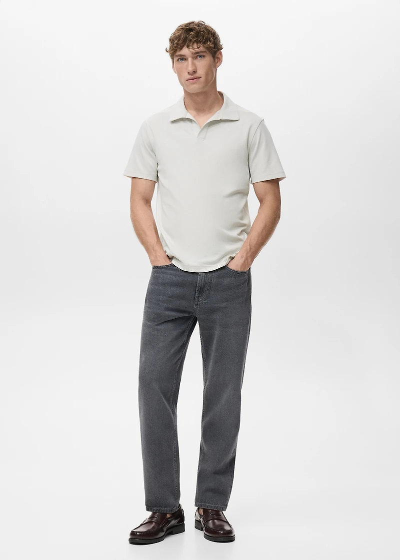 Cotton piqué polo shirt