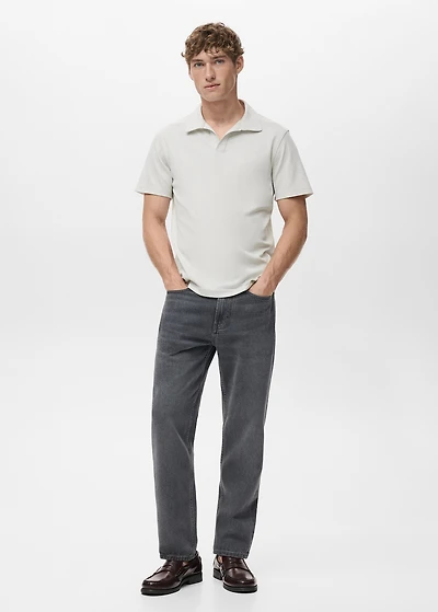 Cotton piqué polo shirt