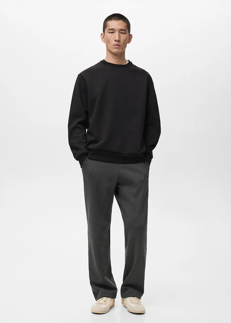 Cotton joggers with elastic waist