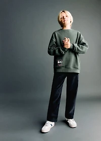 Corduroy straight pants