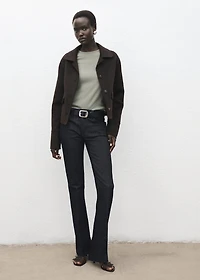 Ribbed long-sleeved t-shirt