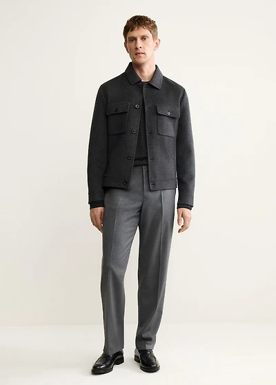 Handmade wool jacket with pockets