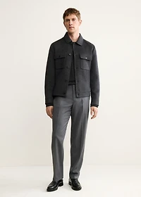 Handmade wool jacket with pockets