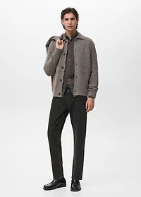 Knitted wool blend cardigan