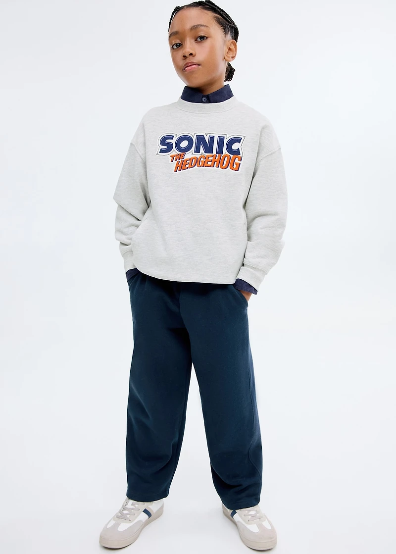 Cotton joggers with elastic waist