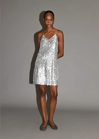 Short dress with sequins