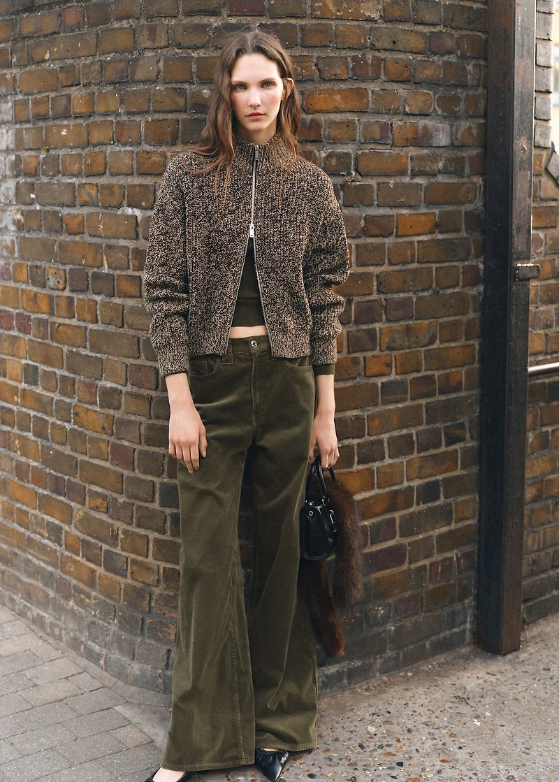 Wide-leg corduroy jeans