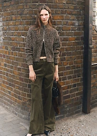 Wide-leg corduroy jeans