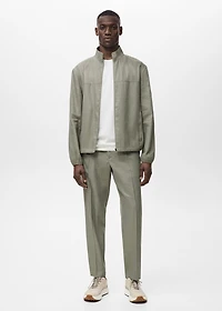 Pleated linen pants