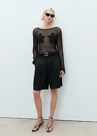 Knit embroidered sweater