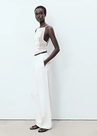 Open-back crochet top