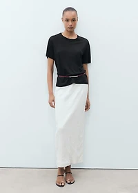 Short-sleeved linen t-shirt