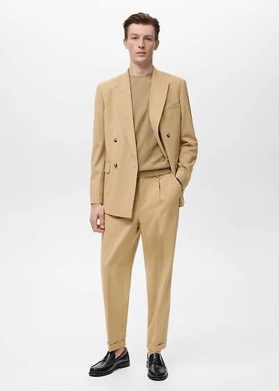 Boston regular-fit suit pants