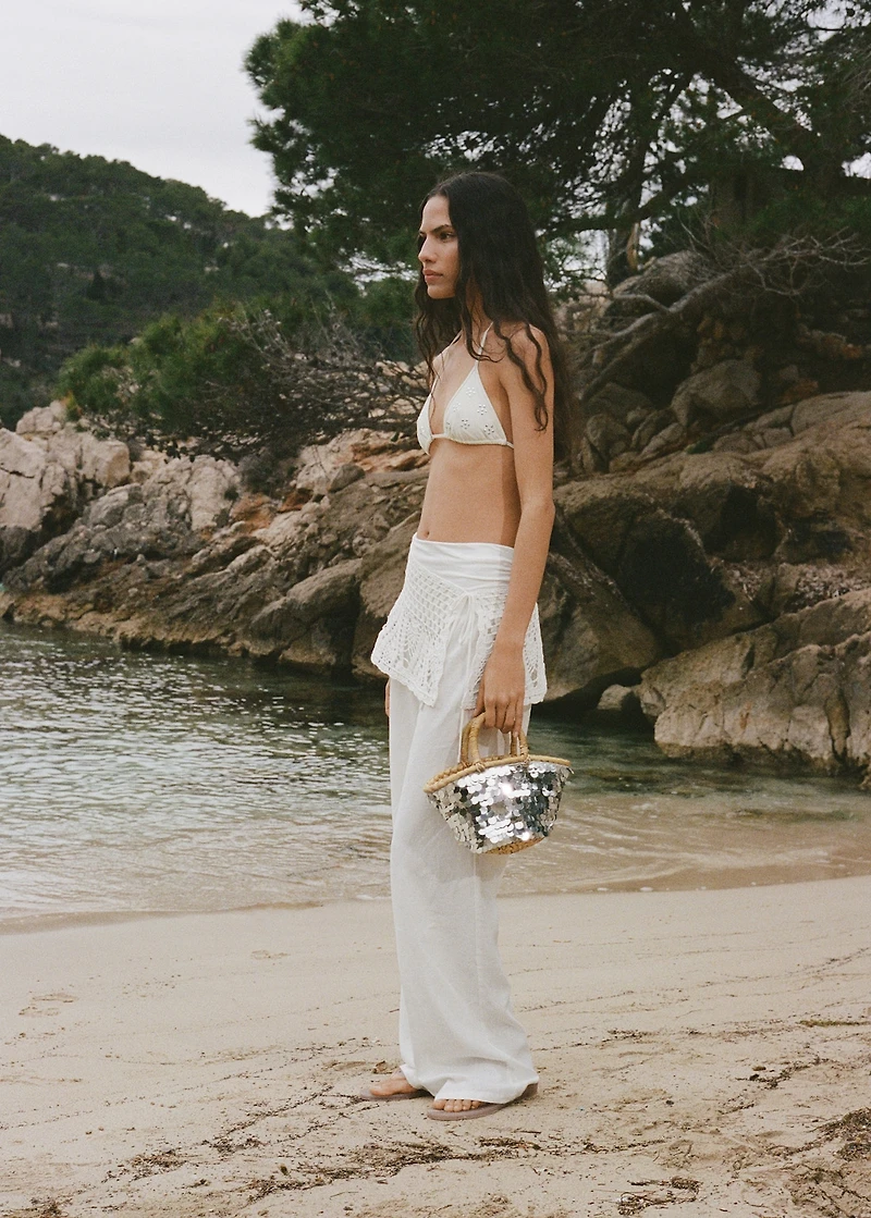 Sequined mini-basket