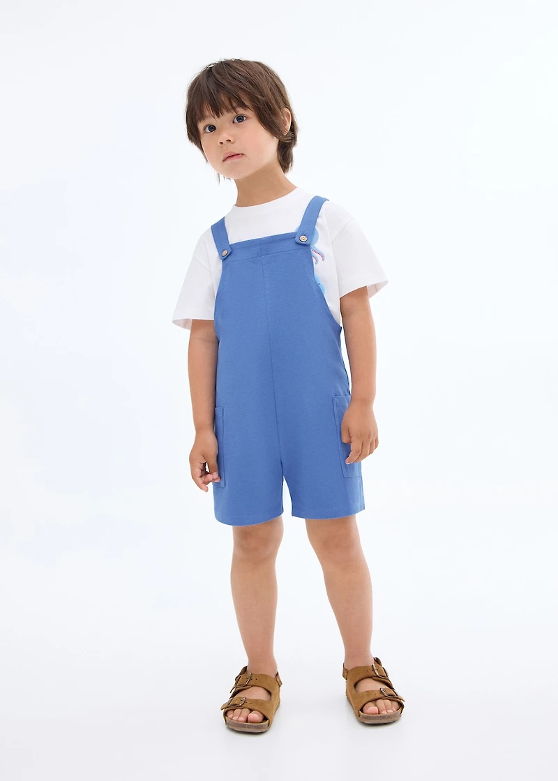 Knitted short dungarees
