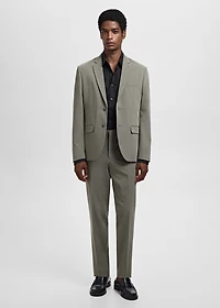 Slim fit cotton suit shirt