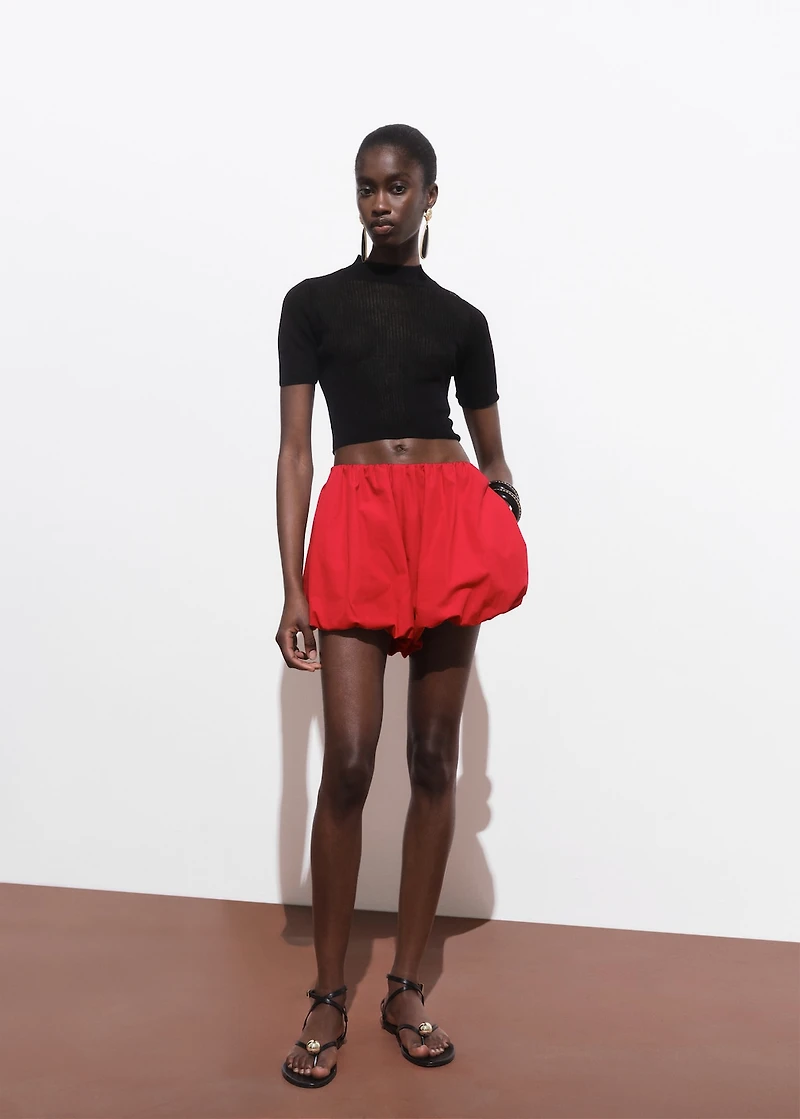 Knitted cropped sweater