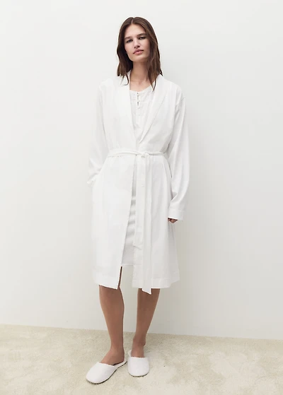 Cotton gown with embroidery detail