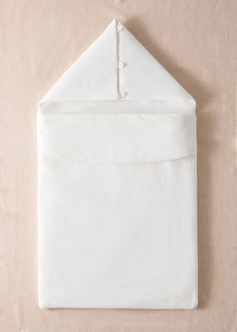 Cotton casual coat with zip detail