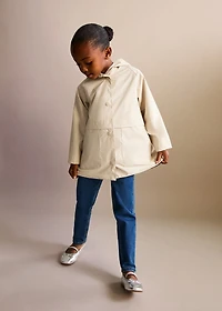 Rubberized barn jacket with hood