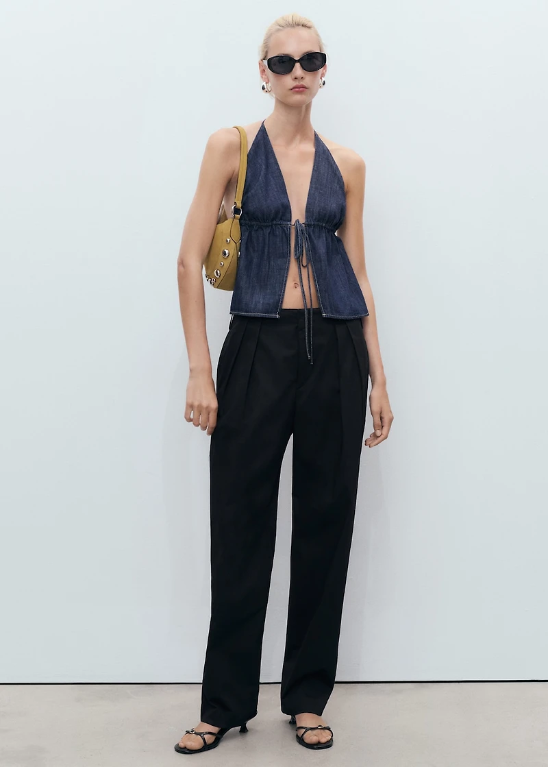 Buttons cotton pants